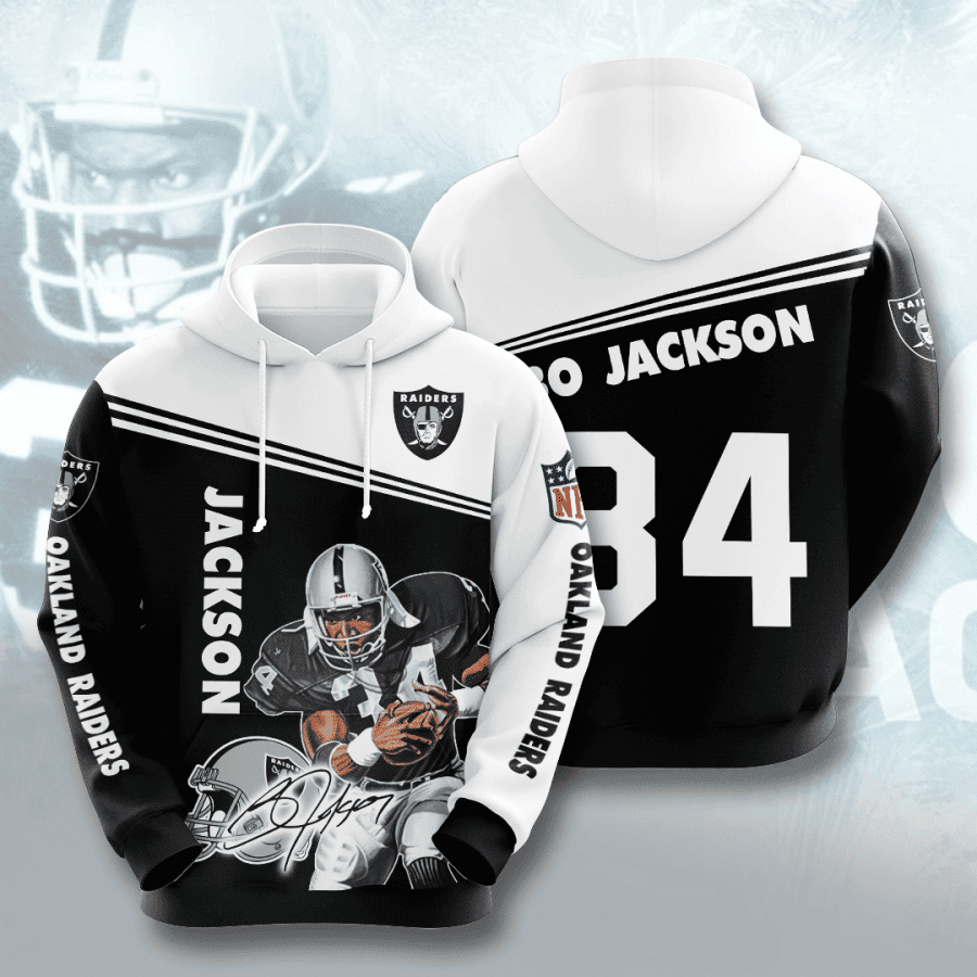OAKLAND RAIDERS Bo Jackson3D Printed 3D All Over Print Hoodie & Zip Hoodie
