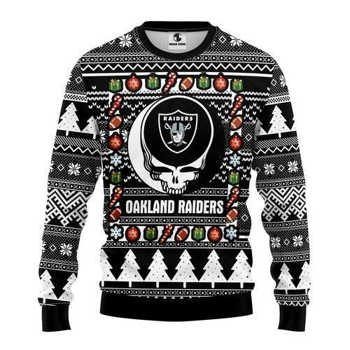 Oakland Raiders Grateful Dead Ugly Christmas Sweater,