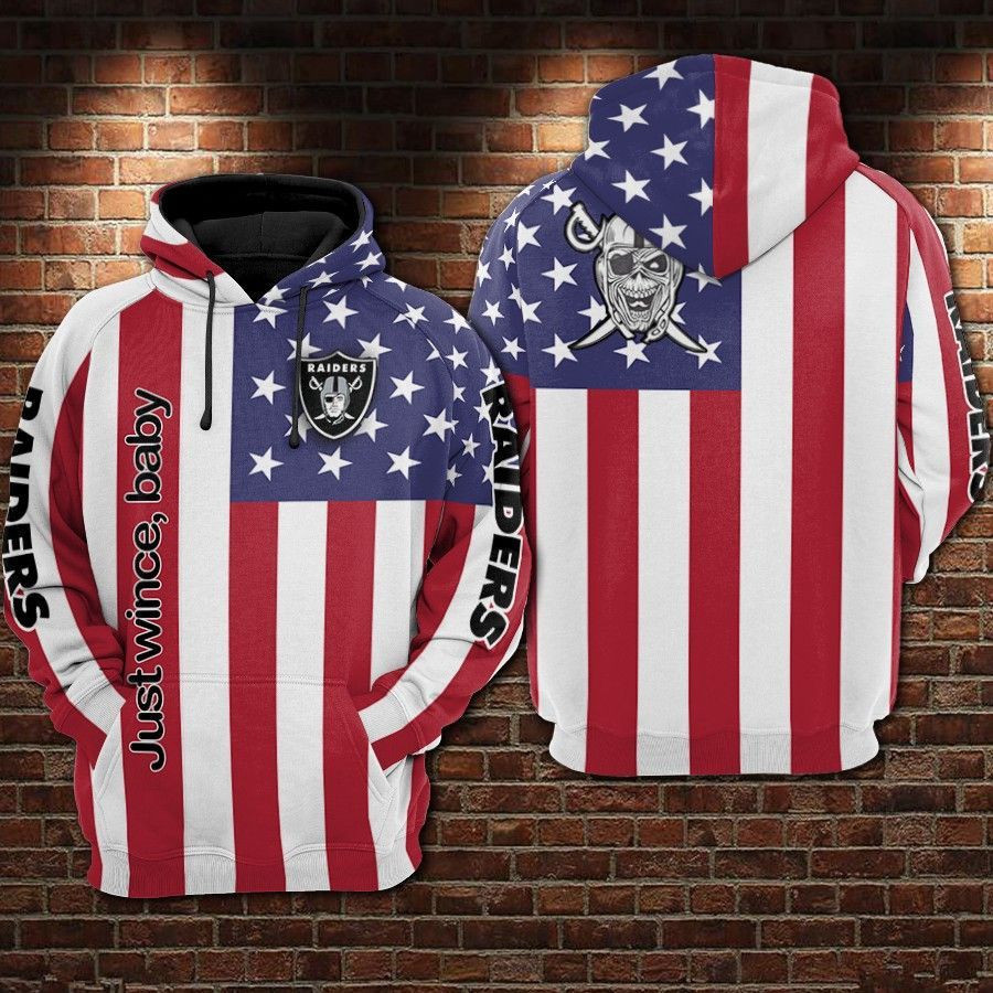 Oakland Raiders Ncaa Football Flag American 3D All Over Print Hoodie & Zip Hoodie