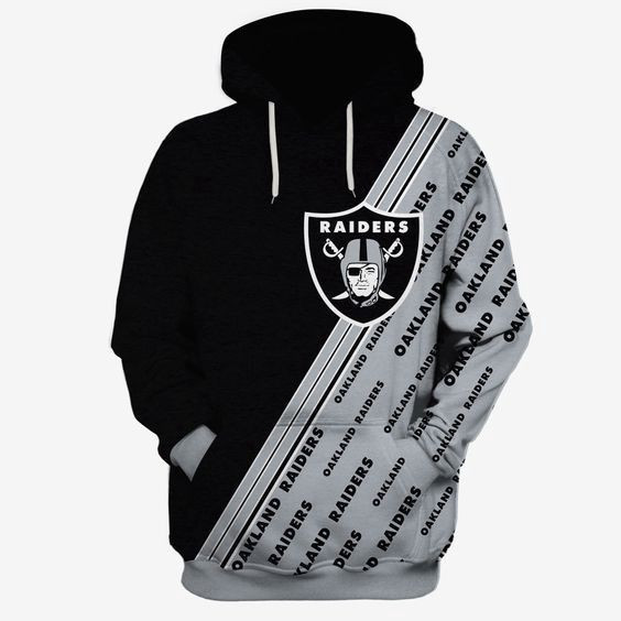 Oakland Raiders Ncaa Football Many Logo 3D All Over Print Hoodie & Zip Hoodie