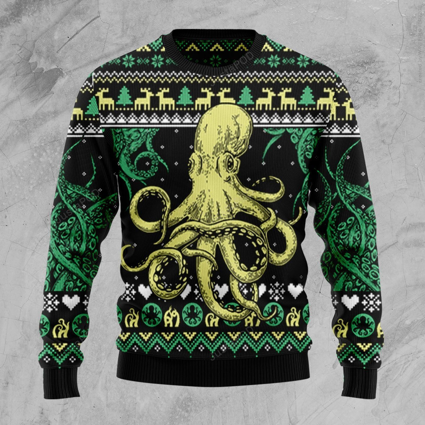 Octopus Cool Ugly Christmas Sweater, Perfect Holiday Gift
