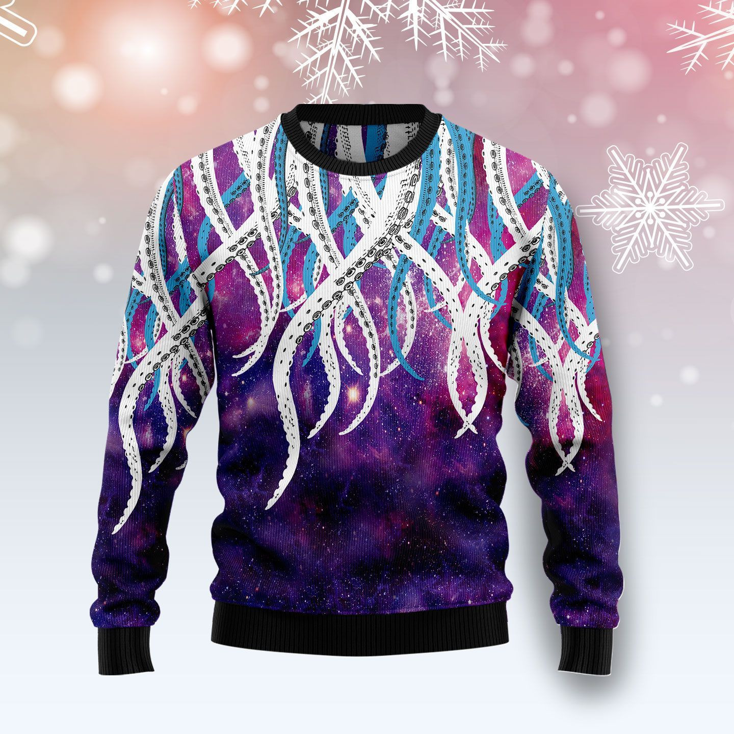 Octopus Galaxy Ugly Christmas Sweater, Perfect Holiday Gift
