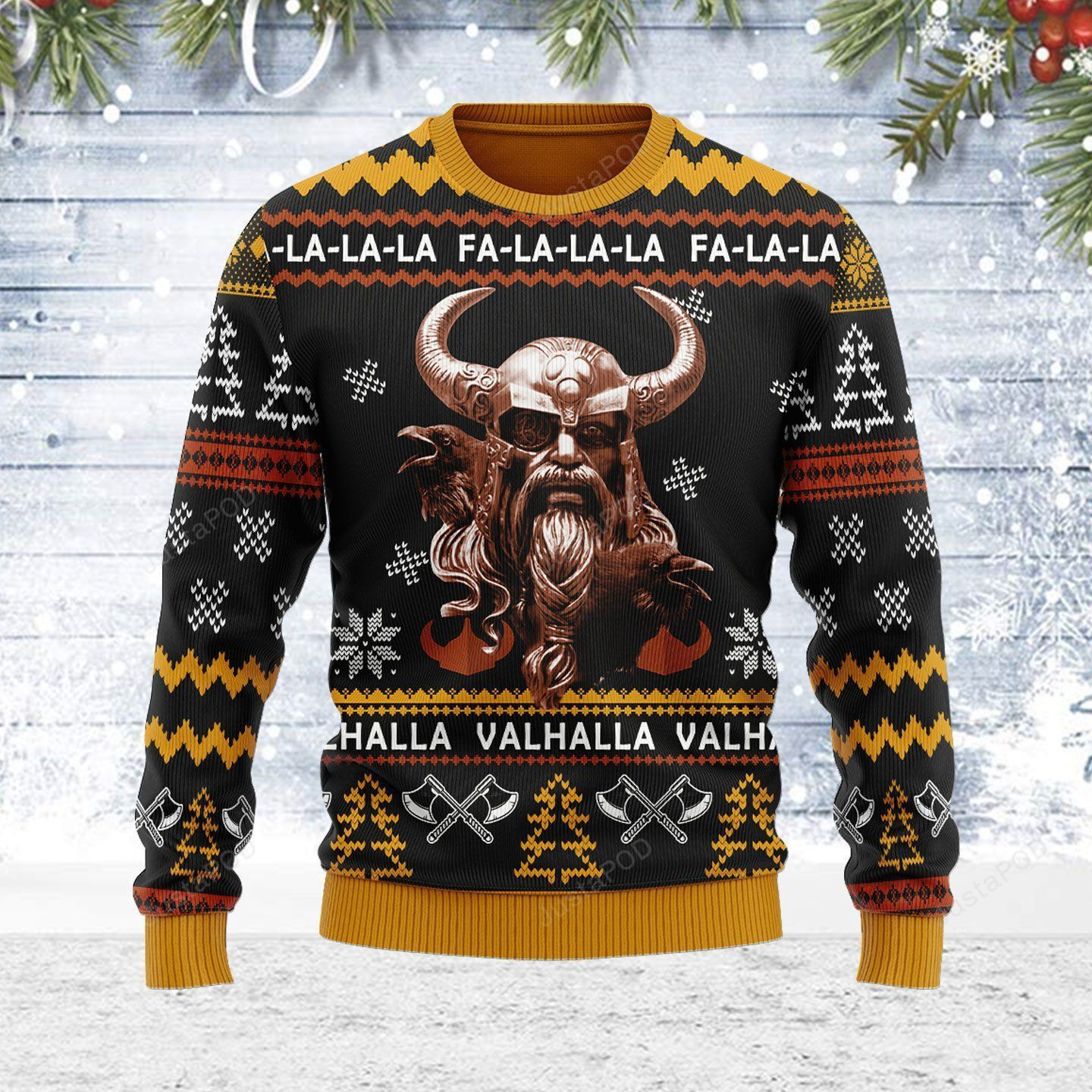 Odin Valhalla Ugly Christmas Sweater, Perfect Holiday Gift