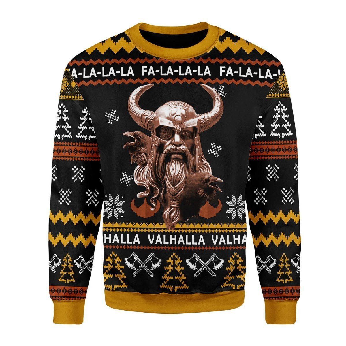 Odin Valhalla Ugly Christmas Sweater, Perfect Holiday Gift