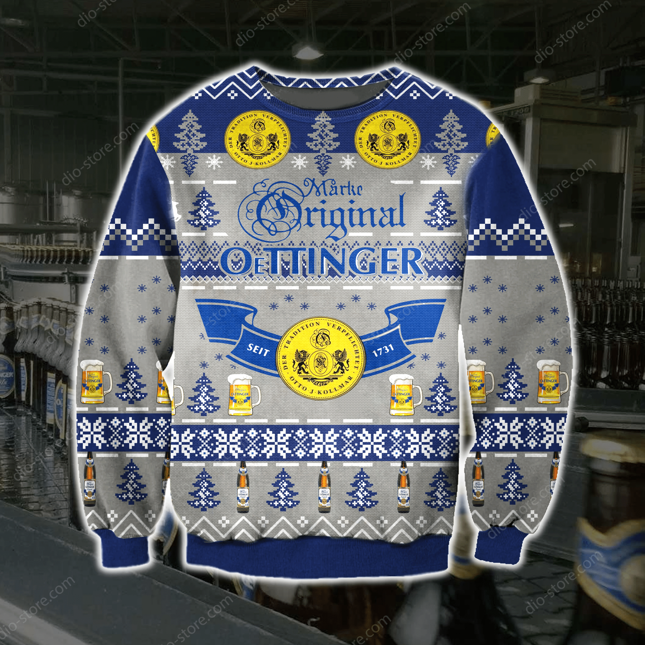 Oettinger Knitting Pattern 3D Print Ugly Christmas Sweater
