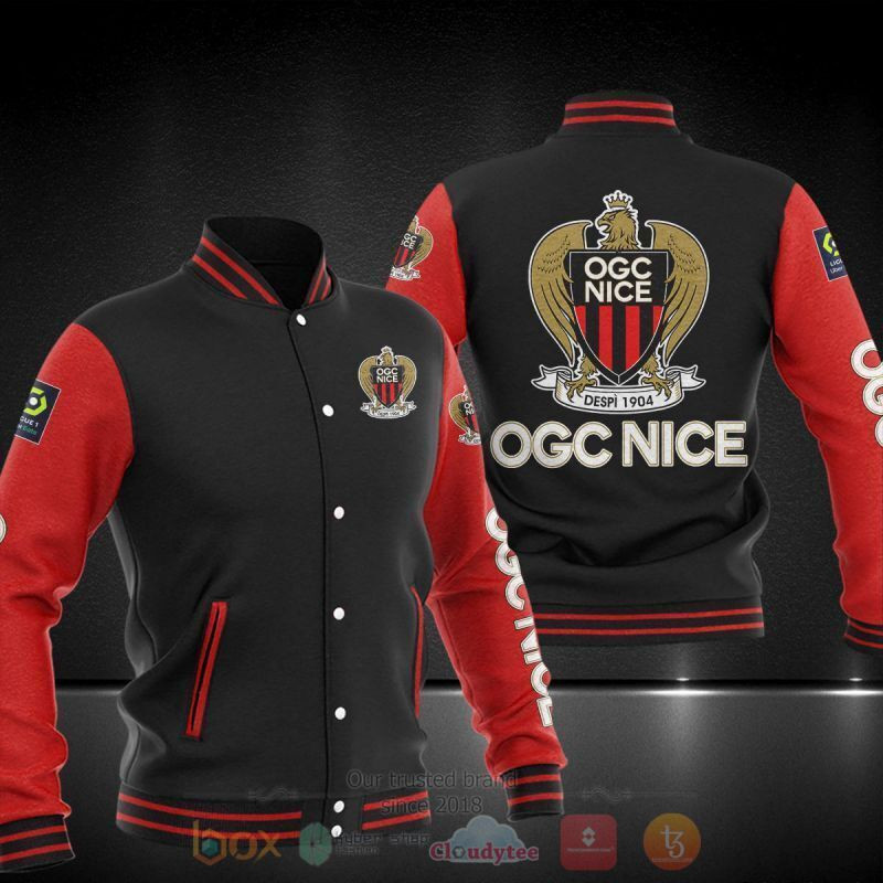 OGC Nice Varsity Baseball Jacket for Men & Women | Soccer Team Fan Gift