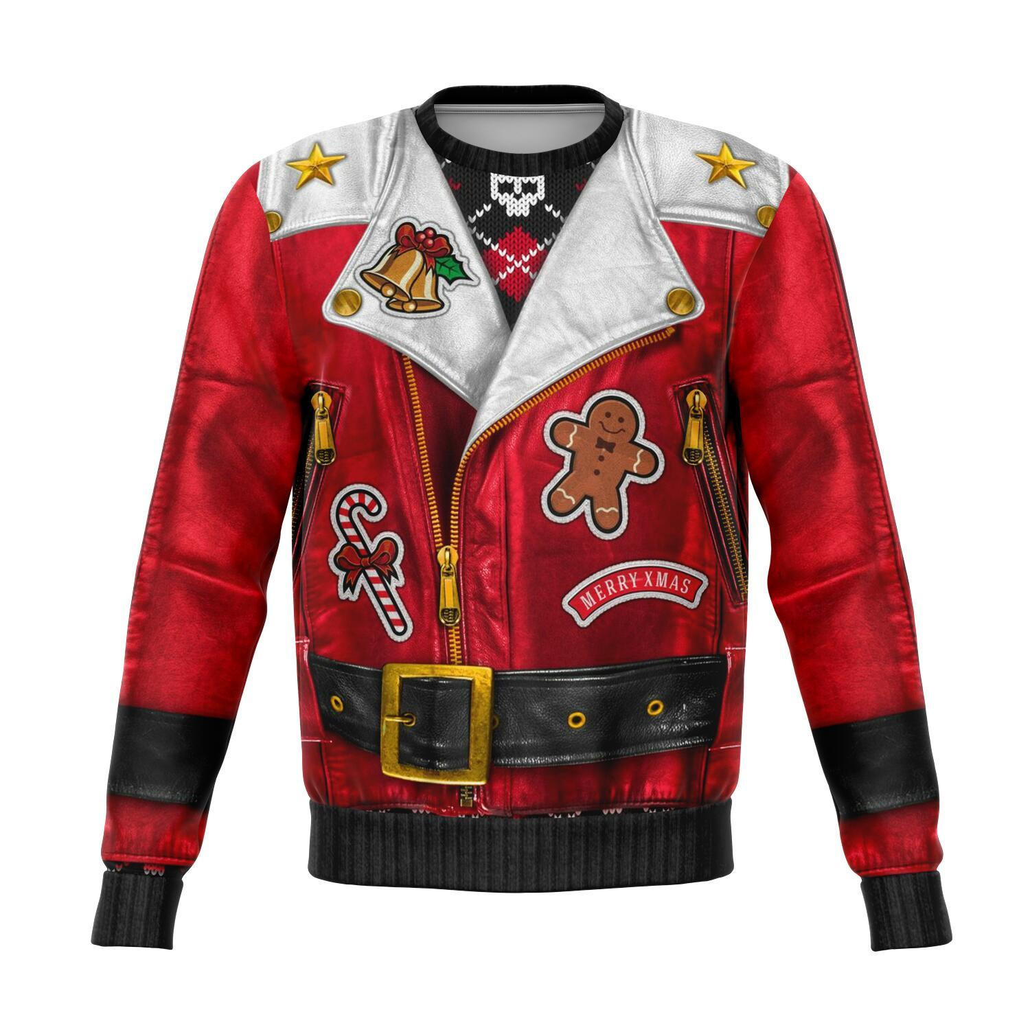 Oh What Fun It Is To Ride Biker Ugly Christmas Sweater Perfect Holiday Gift