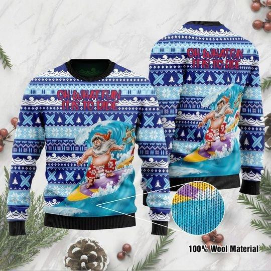 Oh What Fun It Is To Ride Ugly Christmas Sweater, Perfect Holiday Gift