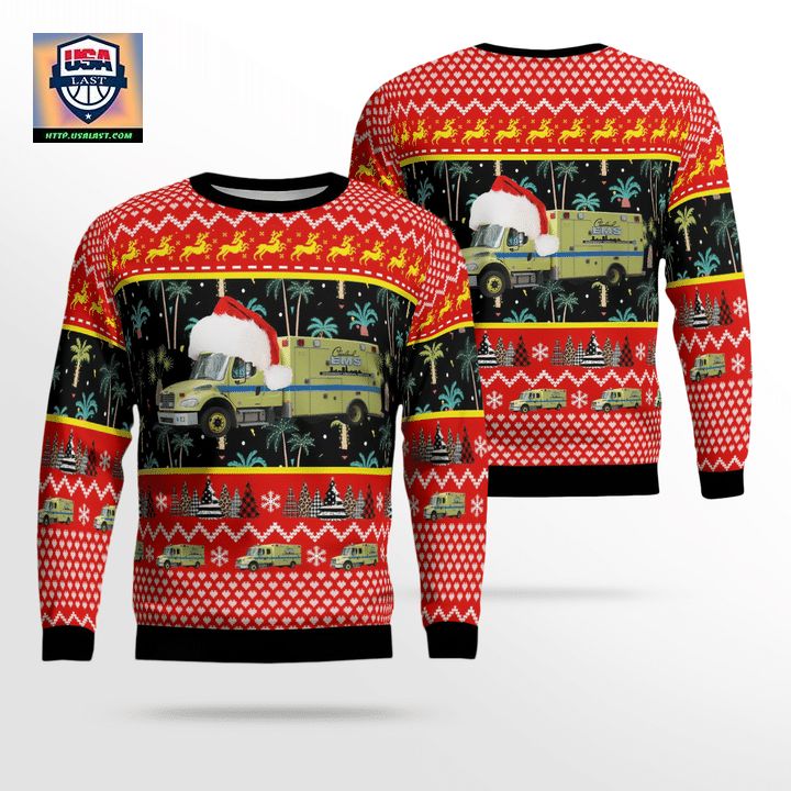 Ohio Cleveland EMS Christmas Sweater 3D