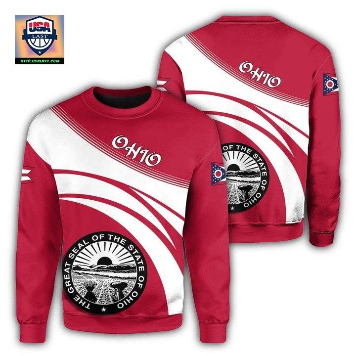 Ohio Coat Of Arms Sweater Cricket Style J5W