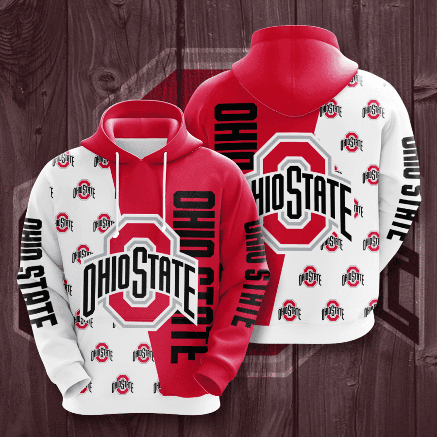 Ohio State Buckeyes 3D All Over Print Hoodie & Zip Hoodie