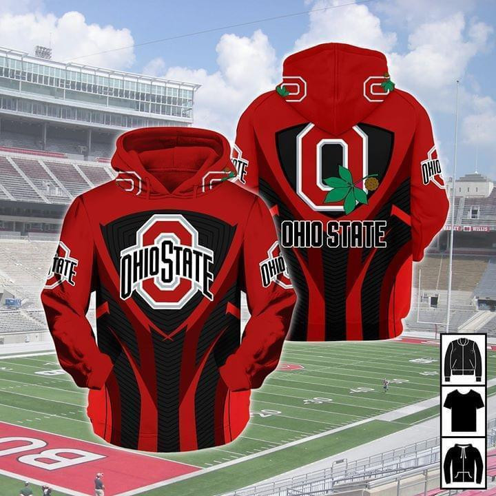 Ohio State Buckeyes 3D All Over Print Hoodie & Zip Hoodie