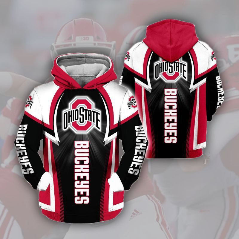 Ohio State Buckeyes 3D All Over Print Hoodie & Zip Hoodie