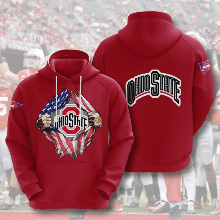 Ohio State Buckeyes 3D All Over Print Hoodie & Zip Hoodie