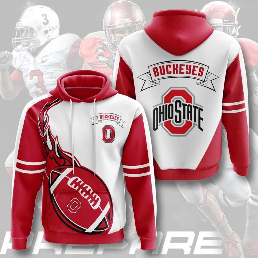 Ohio State Buckeyes 3D All Over Print Hoodie & Zip Hoodie