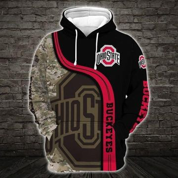 Ohio State Buckeyes 3D All Over Print Hoodie & Zip Hoodie