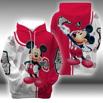 Ohio State Buckeyes 3D All Over Print Hoodie & Zip Hoodie