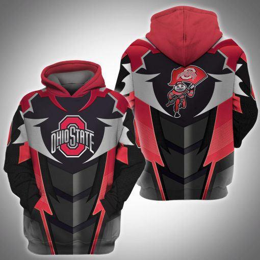 Ohio State Buckeyes 3D All Over Print Hoodie & Zip Hoodie