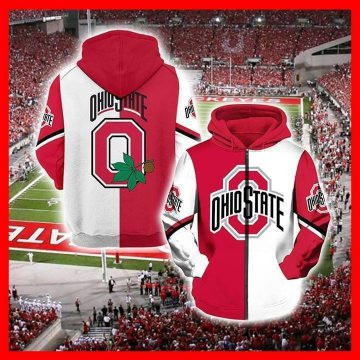 Ohio State Buckeyes 3D All Over Print Hoodie & Zip Hoodie