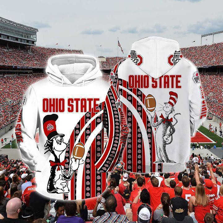 Ohio State Buckeyes 3D All Over Print Hoodie & Zip Hoodie