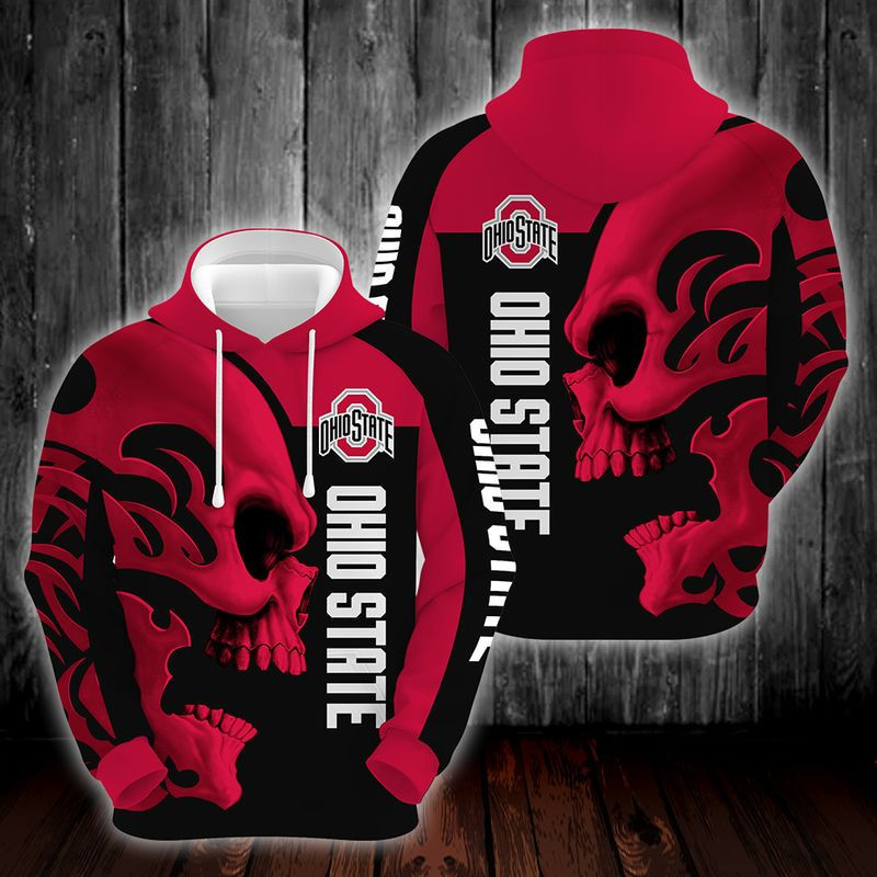 Ohio State Buckeyes 3D All Over Print Hoodie & Zip Hoodie