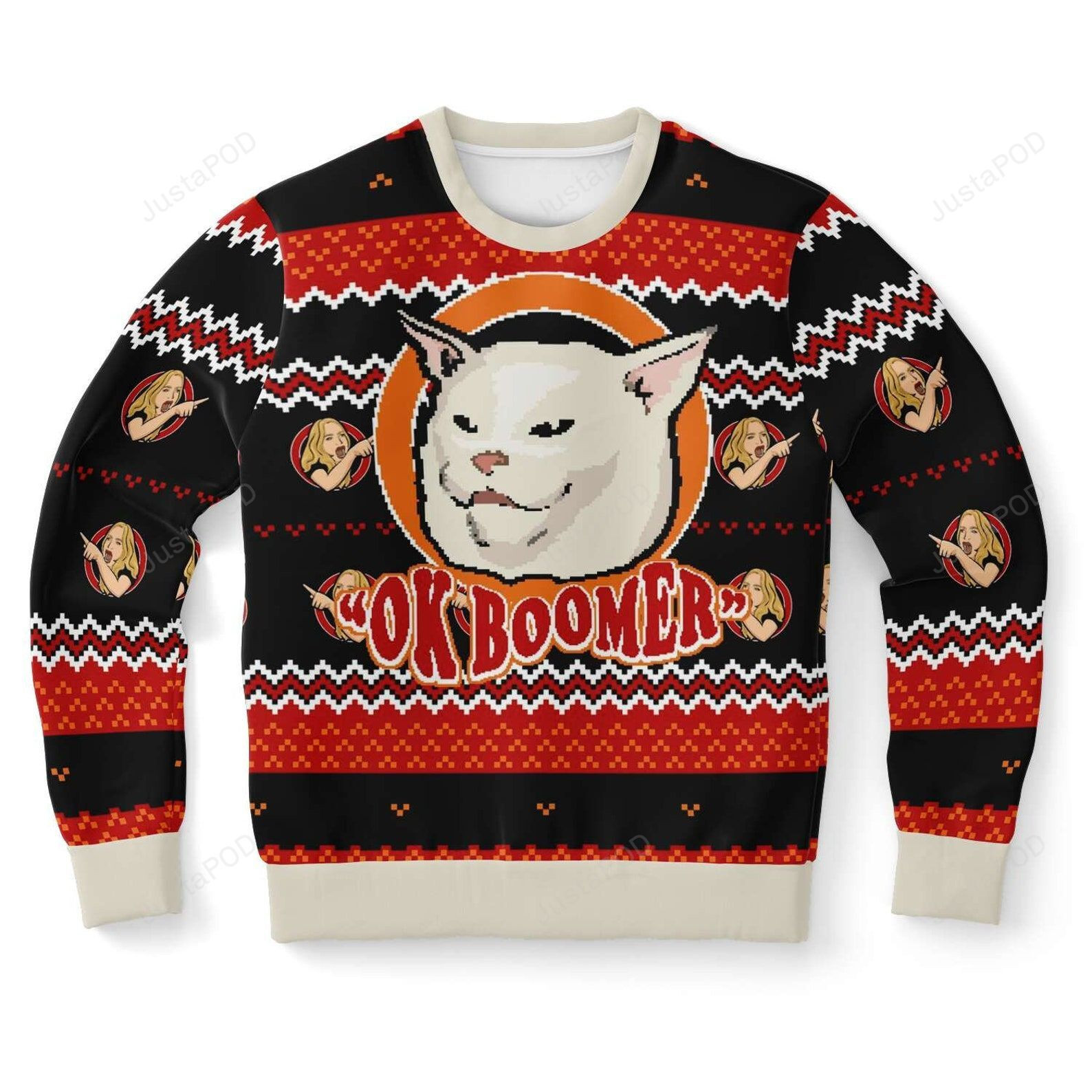 Ok Boomer Funny Ugly Christmas Sweater,
