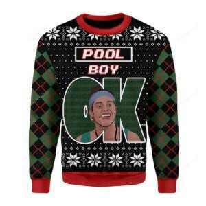 Ok Pool Boy Christmas Ugly Christmas Sweater, Perfect Holiday Gift