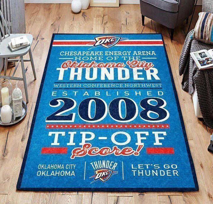 Oklahoma City Thunder 3D Rectangle Area Rug – Full Print Carpet For Living Room & Bedroom Home Decor