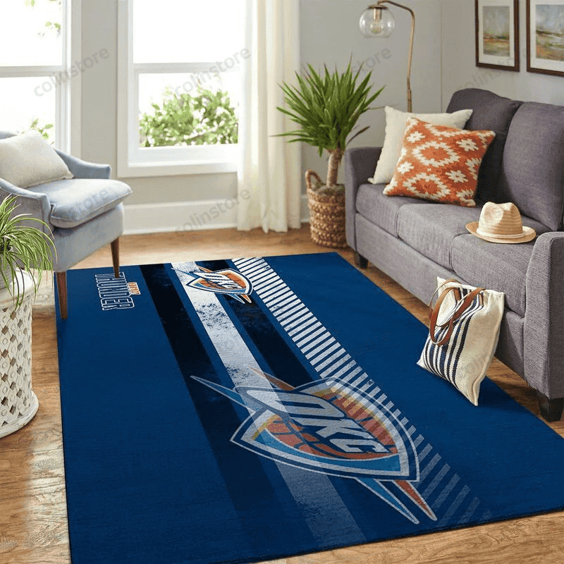 Oklahoma City Thunder 3D Rectangle Area Rug – Full Print Carpet For Living Room & Bedroom Home Decor