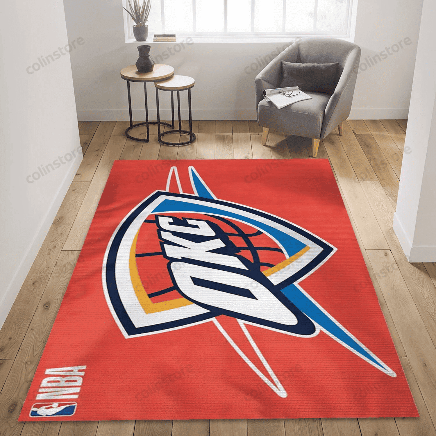 Oklahoma City Thunder Rectangle Area Rug – Full Print Carpet For Living Room & Bedroom Home Decor