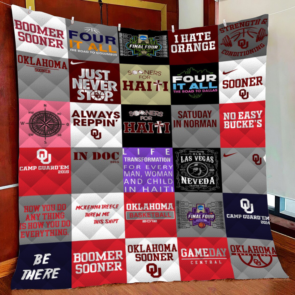 Oklahoma Sooners Football Fleece Blanket Quilt Blanket