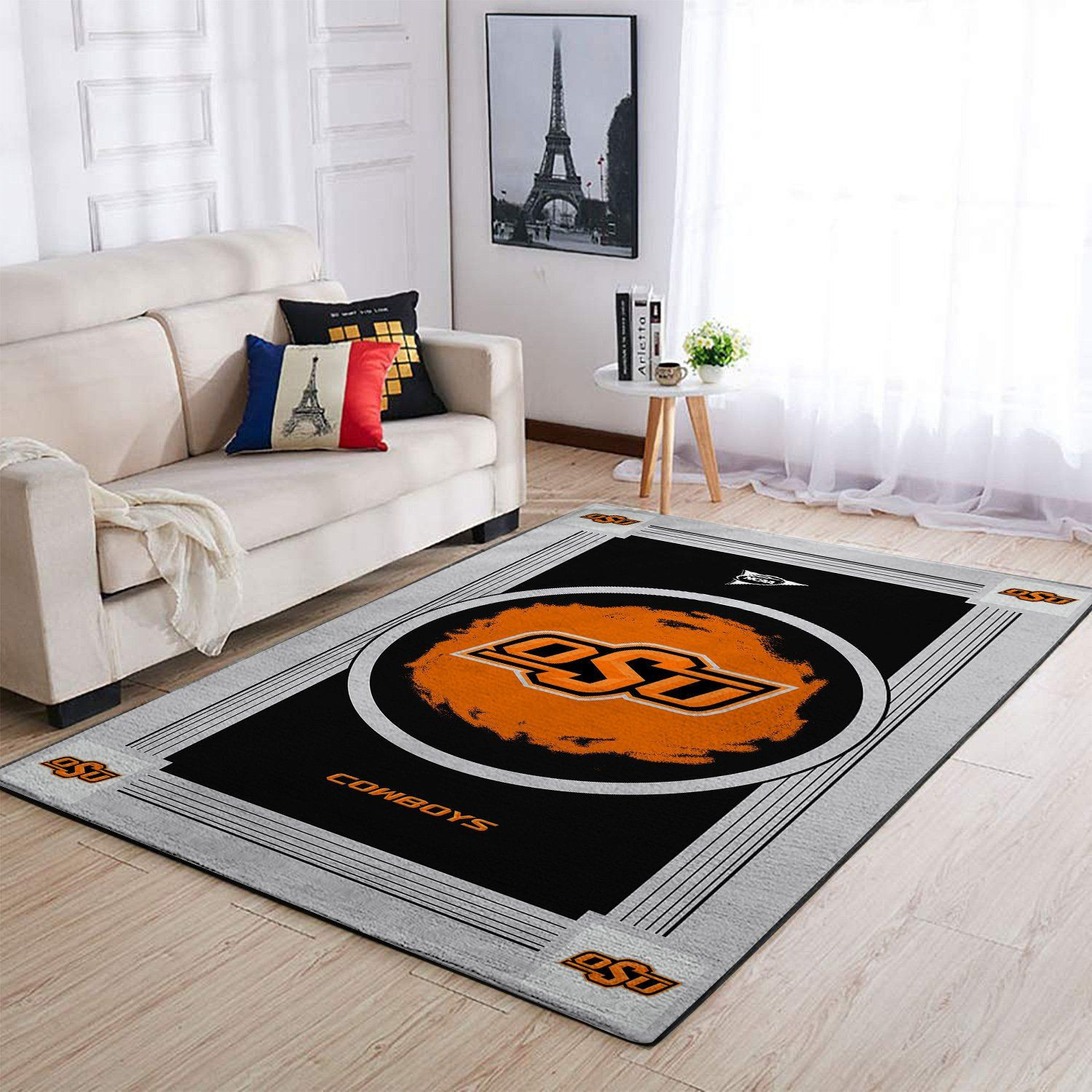 Oklahoma State Cowboys Team Logo Nice Gift Rectangle Area Rug – Full Print Carpet For Living Room & Bedroom Home Decor