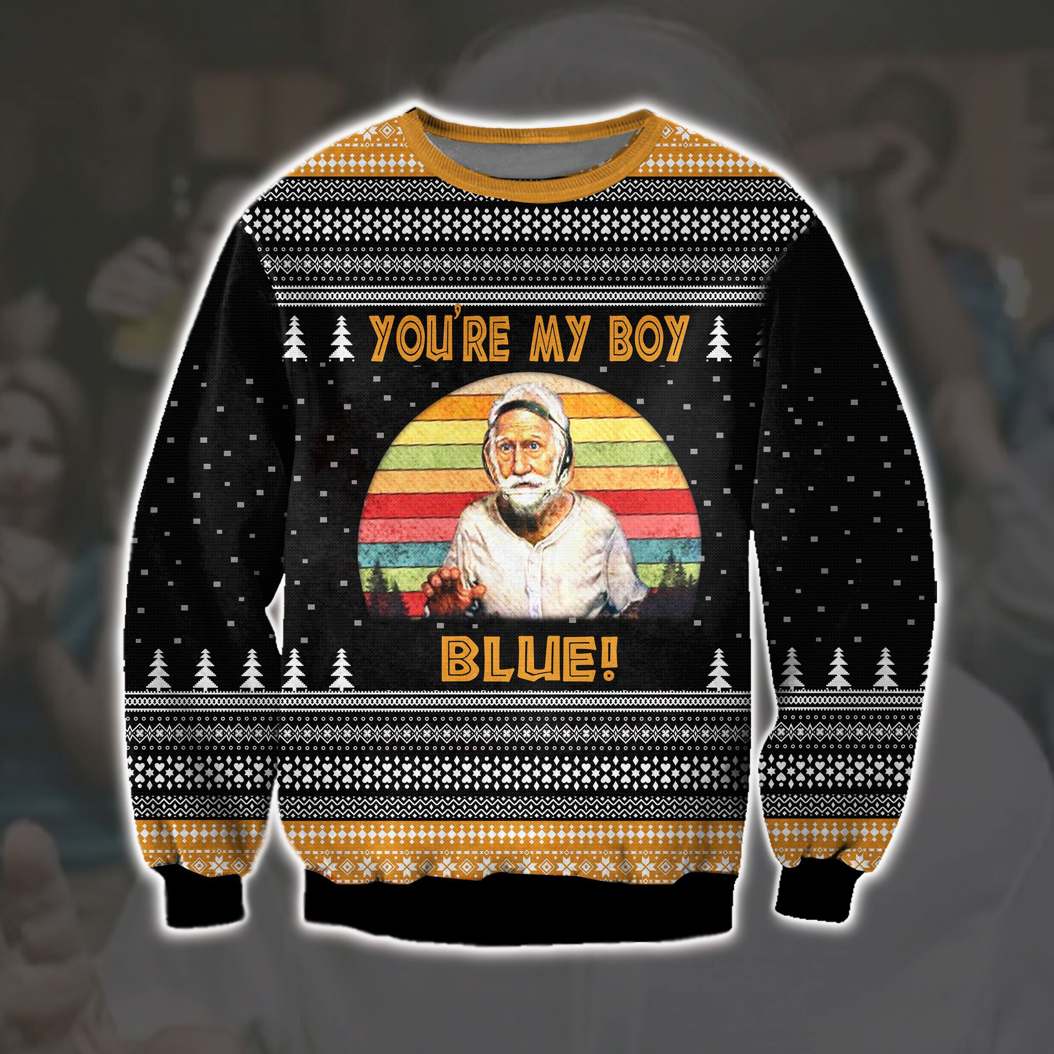 Old School Patrick Cranshaw 3D Print Ugly Christmas Sweater