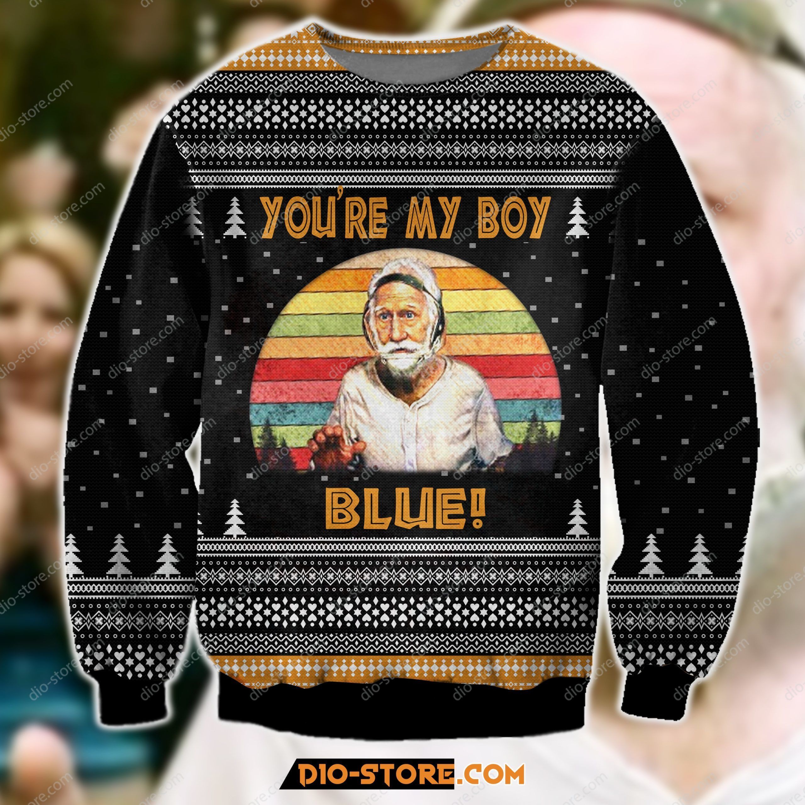 Old School Patrick Cranshaw 3D Print Ugly Christmas Sweater