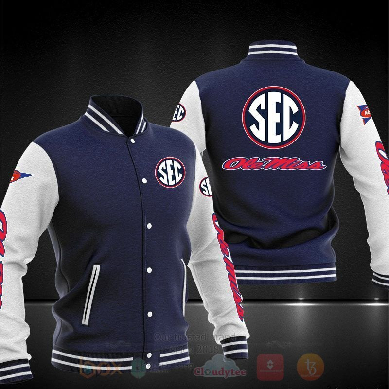 Ole Miss Rebels Navy Varsity Baseball Jacket for Men & Women | NCAA Team Fan Gift