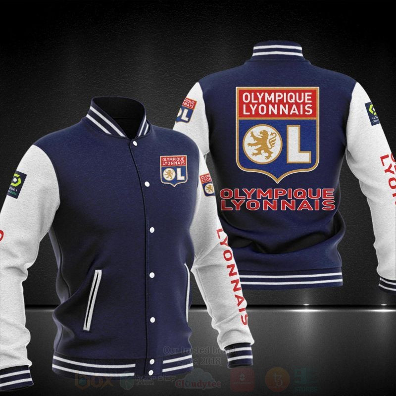 Olympique Lyon Varsity Baseball Jacket for Men & Women | Soccer Team Fan Gift