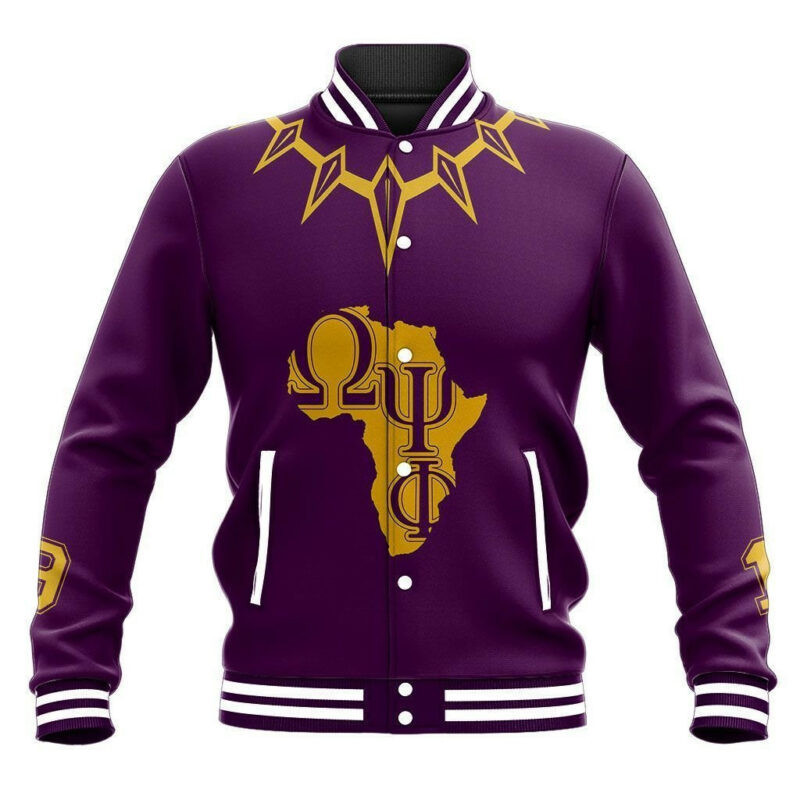 Omega Psi Phi Africa Black Panther Fashion Baseball Jacket for Men & Women | Cultural Fan Gift