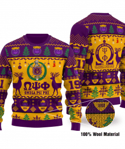 Omega Psi Phi Limited Edition Ugly Christmas Sweater, Perfect Holiday Gift