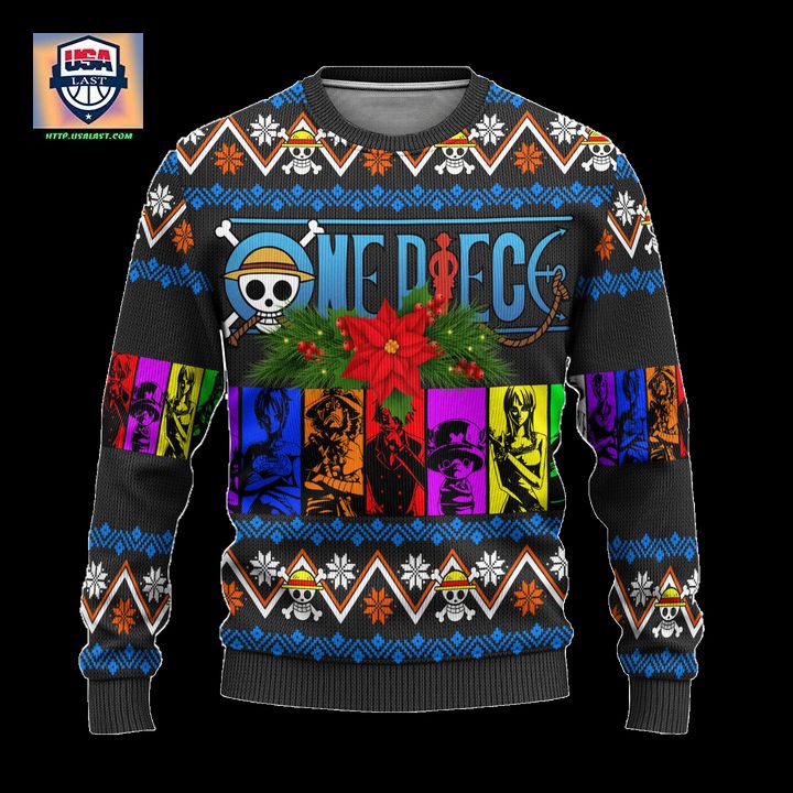 One Piece Anime Ugly Christmas Sweater Charaters Xmas Gift