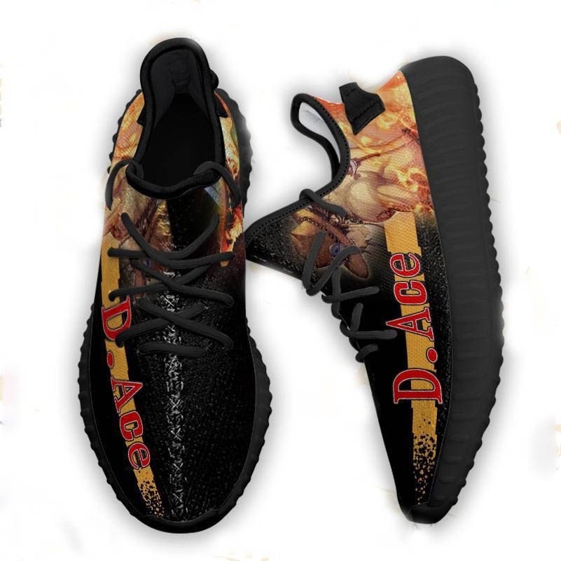 One Piece Fire Anime Black Shoes Sneakers