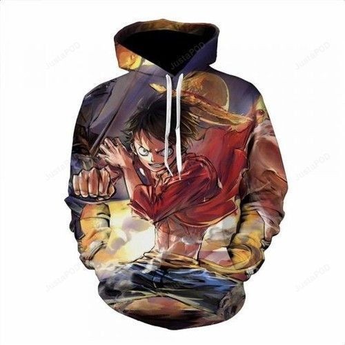 One Piece Luffy 3D All Over Print Hoodie & Zip Hoodie