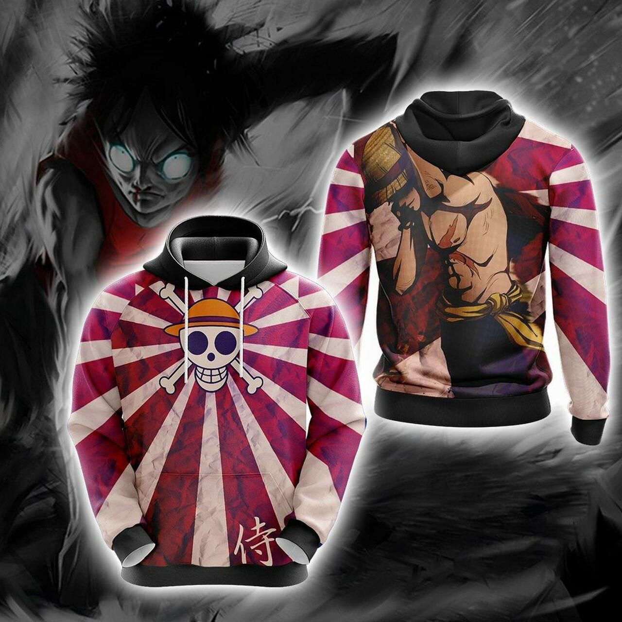 One Piece - Luffy Unisex 3D All Over Print Hoodie & Zip Hoodie