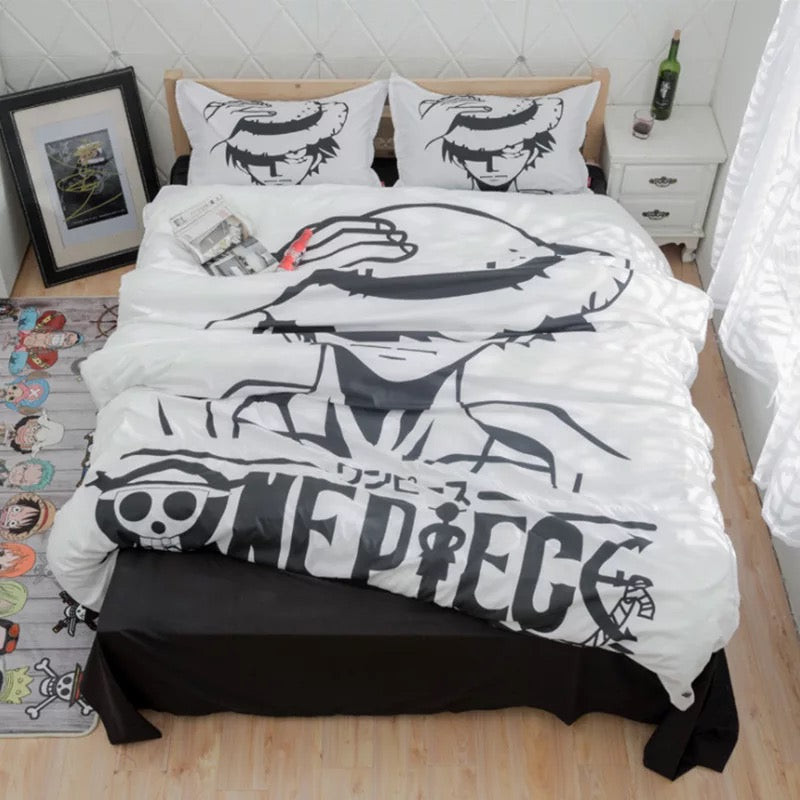 One Piece Monkey D Luffy Duvet Cover Quilt Cover Pillowcase Bedding Set Bed Linen Home Bedroom Decor