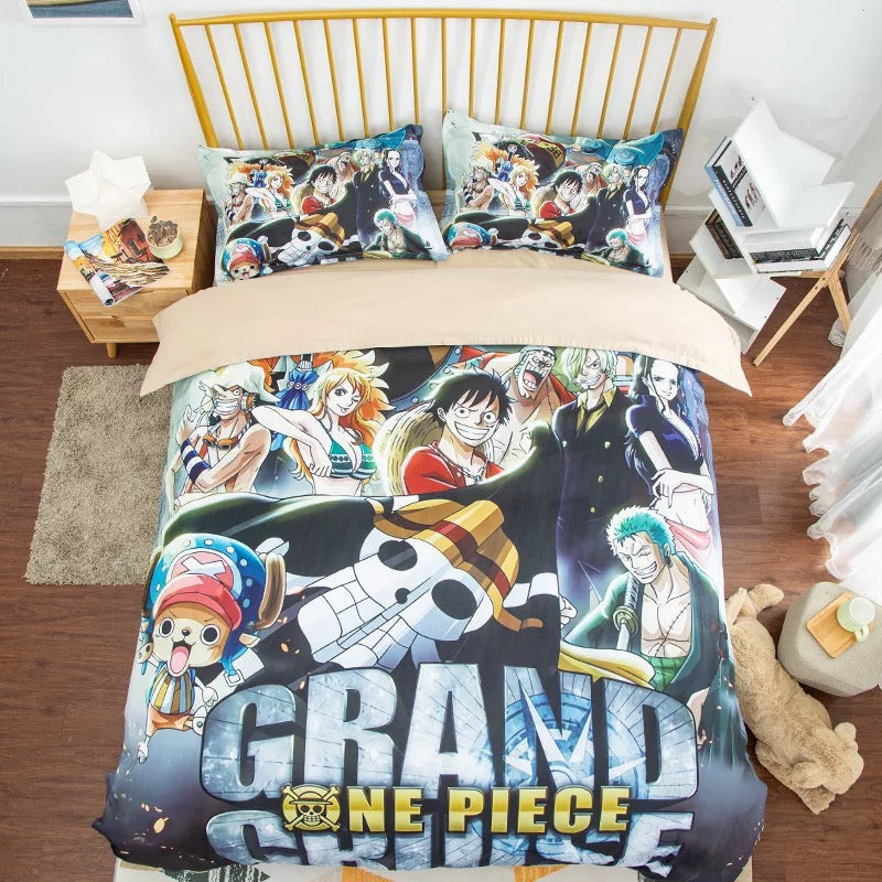 One Piece Monkey D Luffy Duvet Cover Quilt Cover Pillowcase Bedding Set Bed Linen Home Bedroom Decor