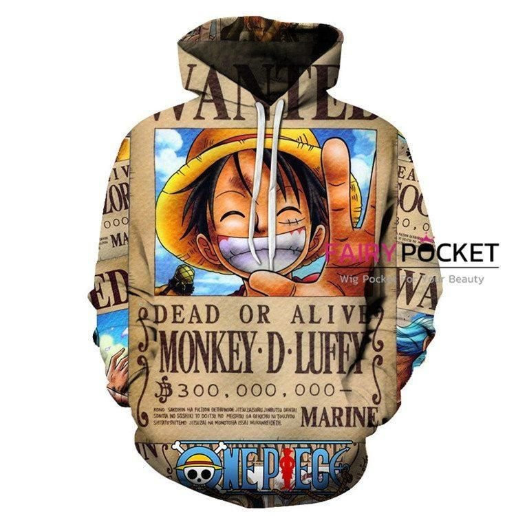 One Piece Monkey D. Luffy 3D All Over Print Hoodie & Zip Hoodie