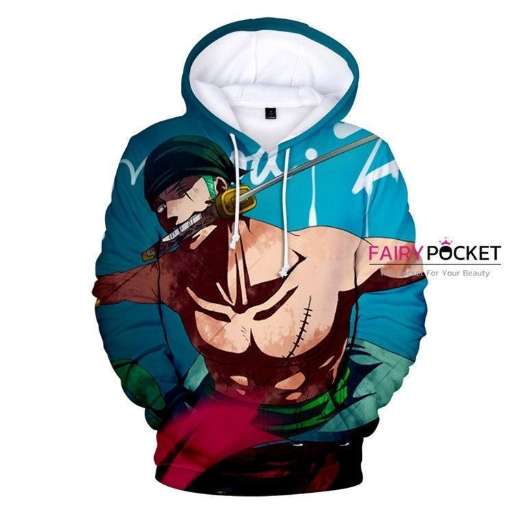 One Piece Roronoa Zoro 3D All Over Print Hoodie & Zip Hoodie