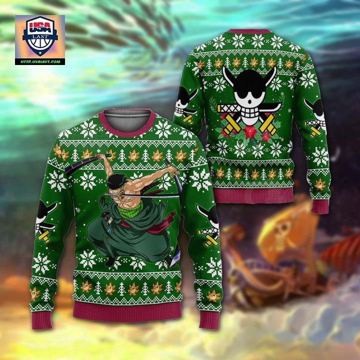 One Piece Roronoa Zoro Swords Christmas Sweater