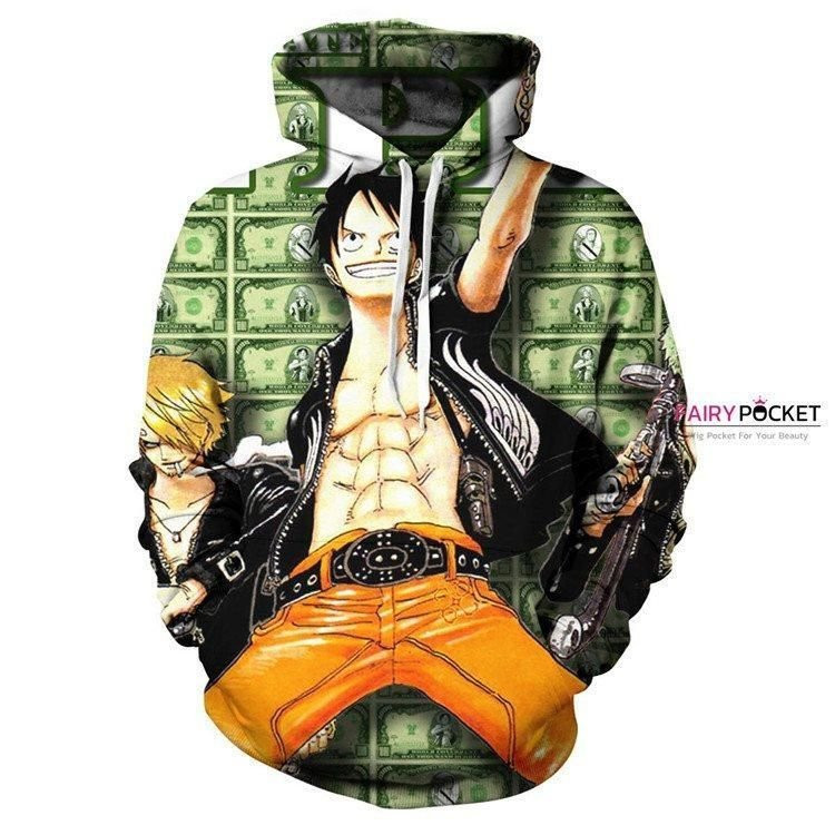 One Piece Sanji Monkey D. Luffy 3D All Over Print Hoodie & Zip Hoodie