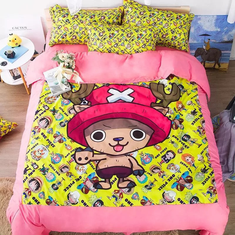 One Piece Tony Tony Chopper Duvet Cover Quilt Cover Pillowcase Bedding Set Bed Linen Home Bedroom Decor