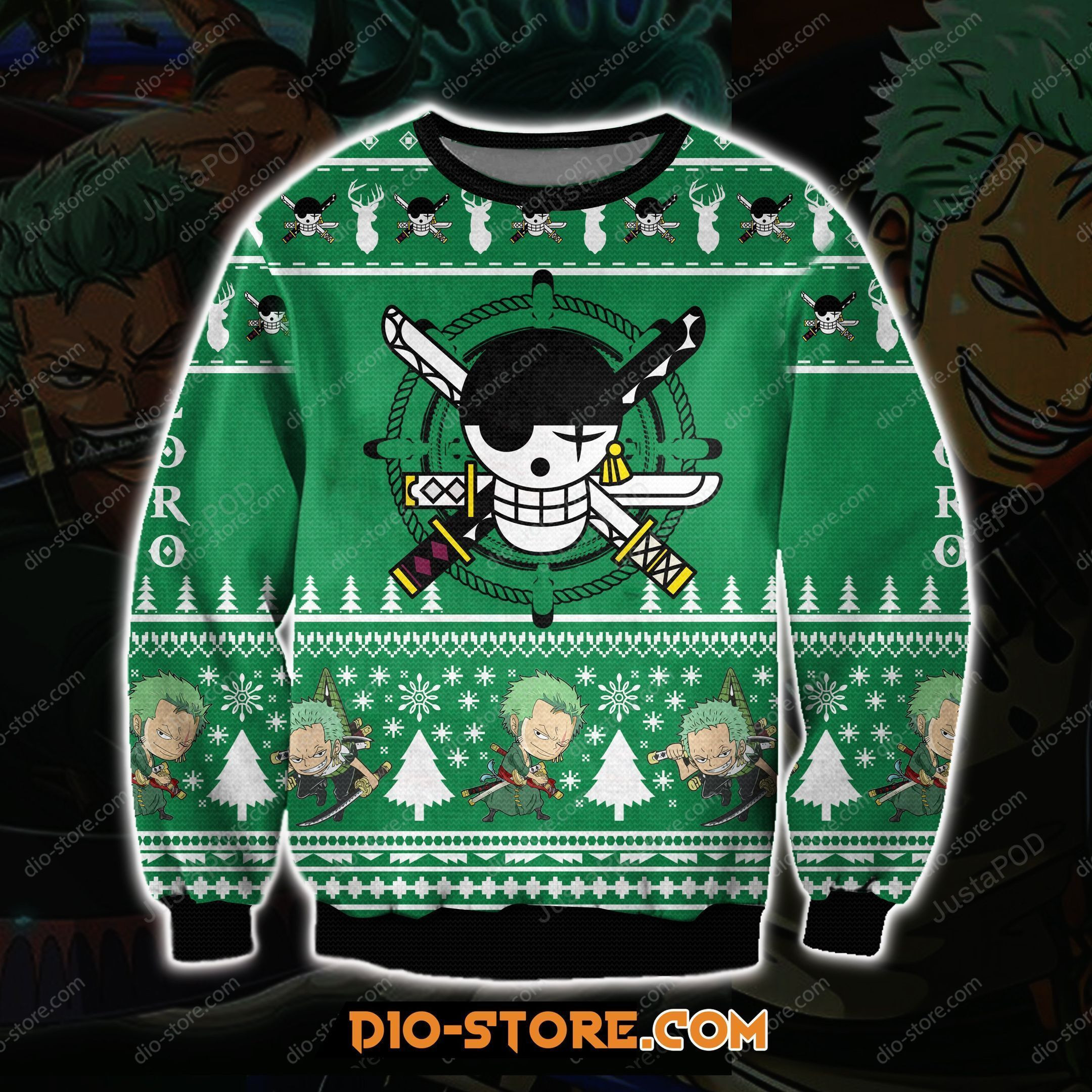 One Piece Zoro Ugly Christmas Sweater Perfect Holiday Gift